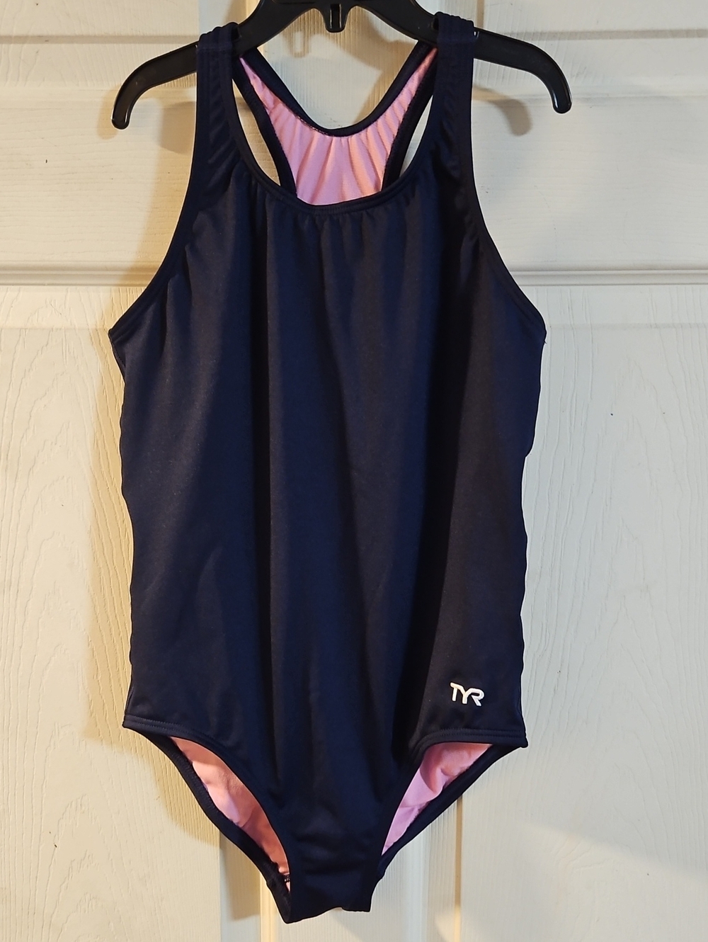 TYR GIRLS ONE PIECE SWIMSUIT: NAVY: NEW WITHOUT TAGS: SIZE XL (14/16)